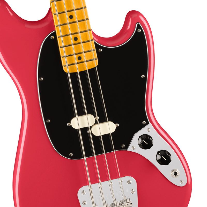 Fender American Professional Classic Mustang Electric Bass - Maple - Faded Dakota Red