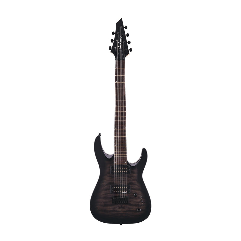 Jackson JS Series Dinky Arch Top JS22Q-7 DKA HT 7-String Electric Guitar - Transparent Black Burst - Amaranth