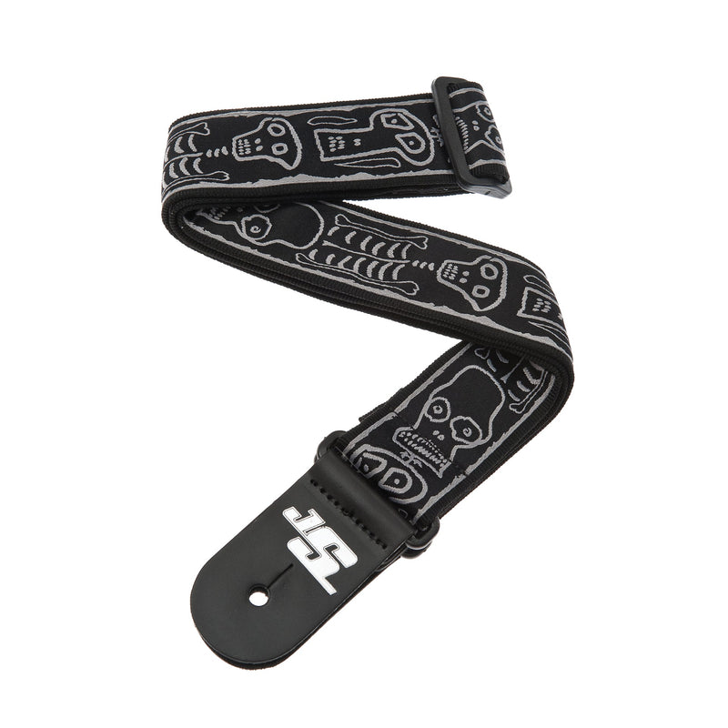 D'Addario Joe Satriani Woven Guitar Strap "Skulls n' Bones"