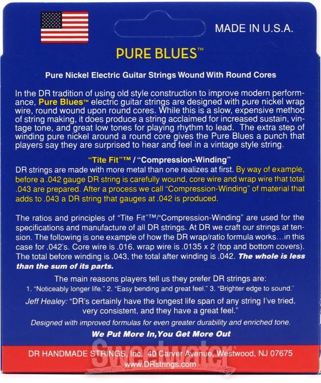 DR Strings Electric 10-46 Pure Nickel-Round Core - PHR10