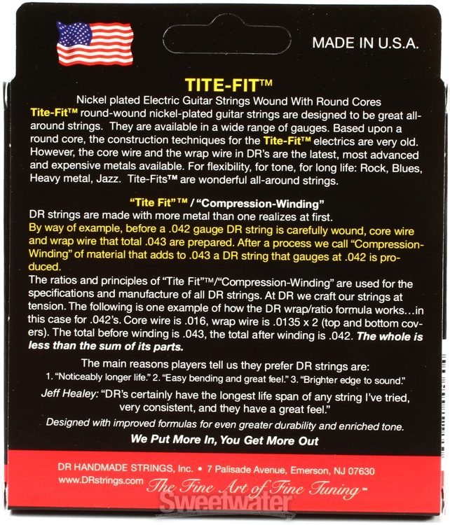DR Strings Stg Lite-n-Tite 9-42 - LT9