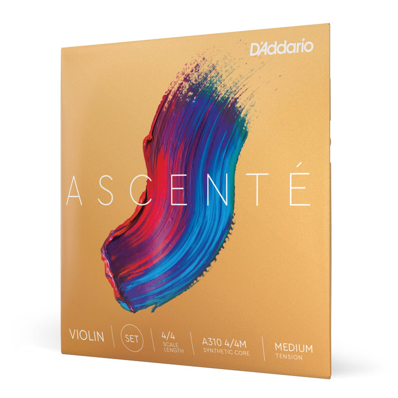 Daddario A310 4/4M String Set Violin Ascente 4/4 Scale, Medium Tension