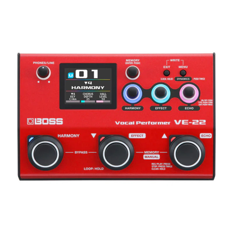 Boss VE22 Vocal Effects and Looper Pedal
