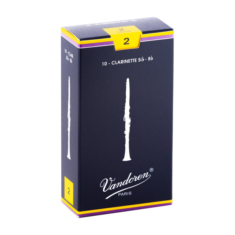 Vandoren CR102 Traditional Bb Clarinet Reed - Strength: 2 (10 Pack)