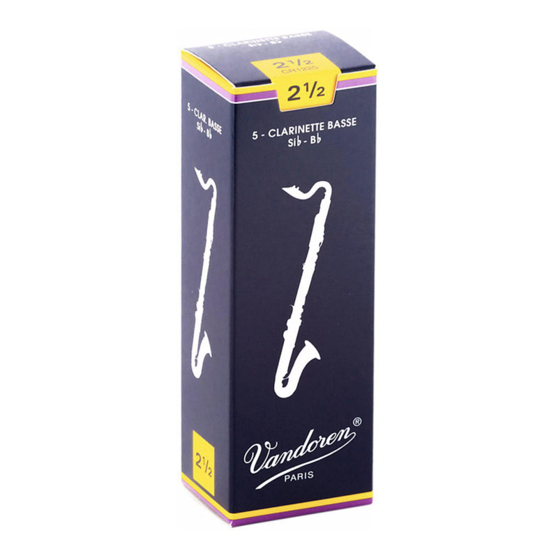 Vandoren CR1225 Traditional Bass Clarinet Reed - Strenght: 2.5 (5 Pack)