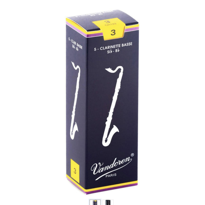 Vandoren CR123 Traditiona Bass Clarinet Reed - Strenght: 3 (5 Pack)