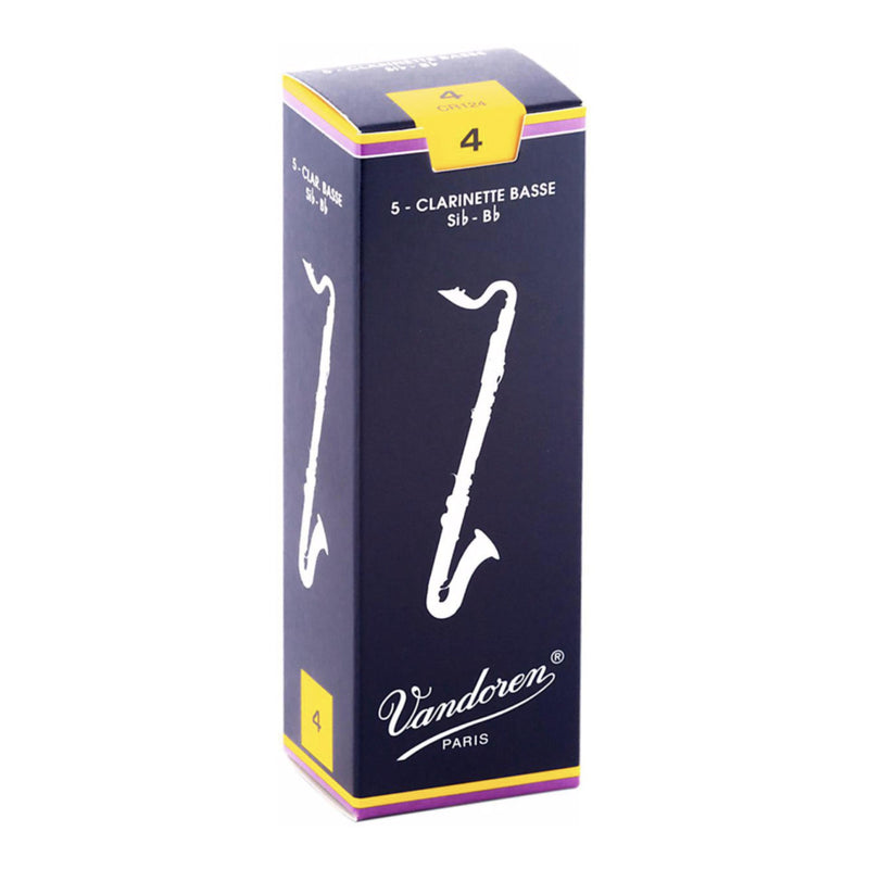 Vandoren CR124 Traditional Bass Clarinet Reed - Strength: 4 (5 Pack)
