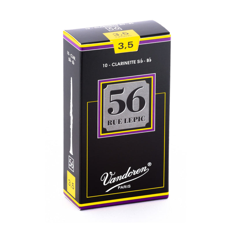 Vandoren CR5035 56 Rue Lepic Bb Clarinet Reed - Strength: 3.5 (10 Pack)