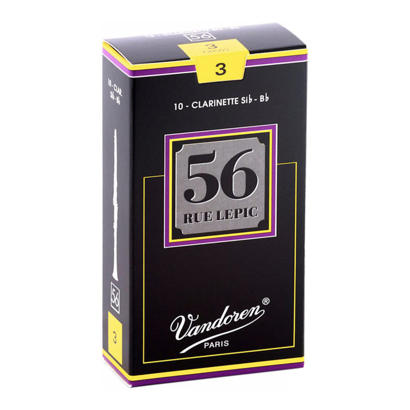 Vandoren CR503 56 Rue Lepic Bb Clarinet Reed - Strength: 3 (10 Pack)