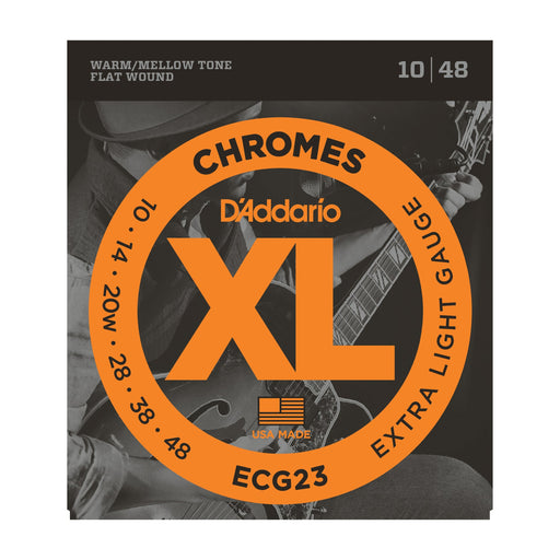 D'Addario ECG23 Chromes Flat Wound, Extra Light, 10-48 - Tarpley Music Company, Inc.