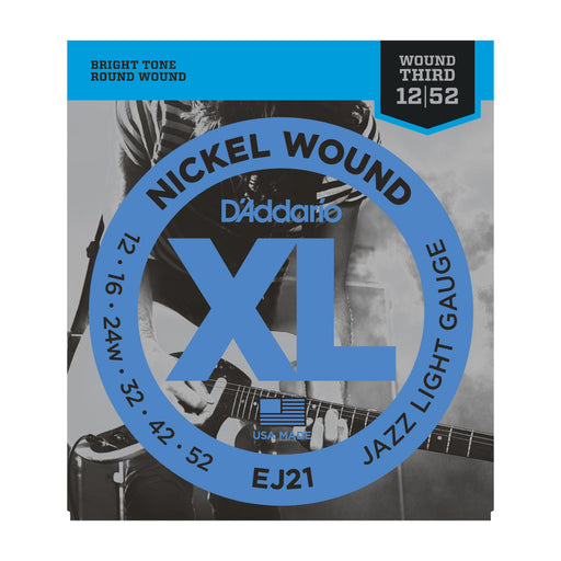 D'Addario EJ21 Nickel Wound, Jazz Light, 12-52 - Tarpley Music Company, Inc.