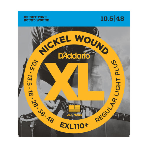 D'Addario EXL110+ Nickel Wound, Regular Light Plus, 10.5-48 - Tarpley Music Company, Inc.
