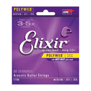 Elixir Acoustic Medium 80/20 Bronze with POLYWEB Coating - Tarpley Music Company, Inc.