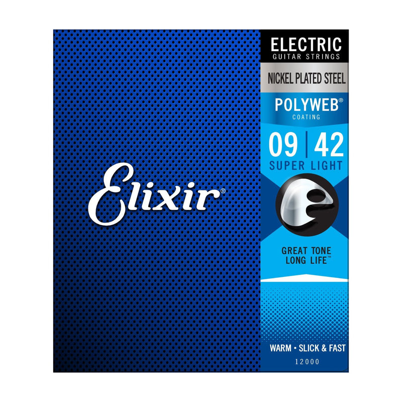 Elixir Electric Super Light Nickel Plated Steel with POLYWEB Coating - Tarpley Music Company, Inc.