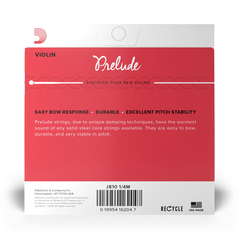 Daddario J81044 Prelude Violin 4/4 String Set