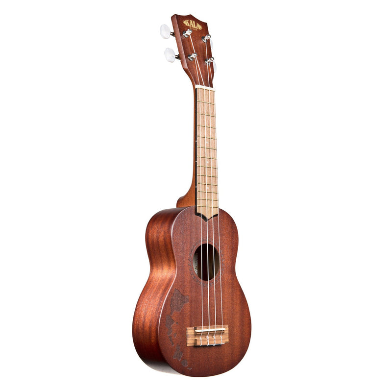 Kala KA-15S-H1 Satin Mahogany Soprano Ukulele w/ Hawaiian Islands