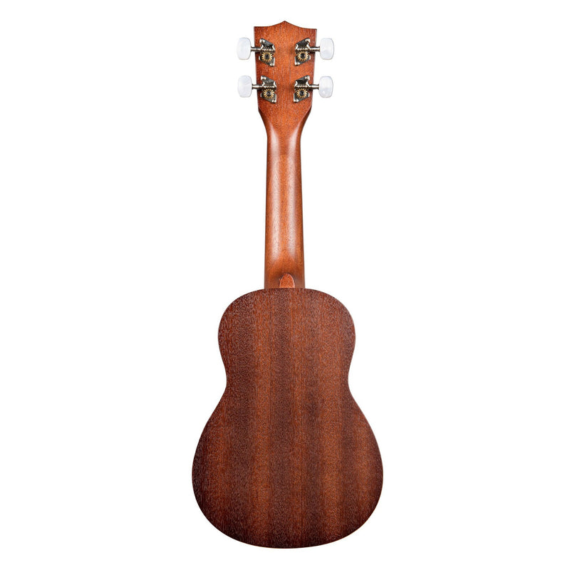 Kala KA-15S-H2 Satin Mahogany Soprano Ukulele w/ Hawaiian Islands & Tattoo