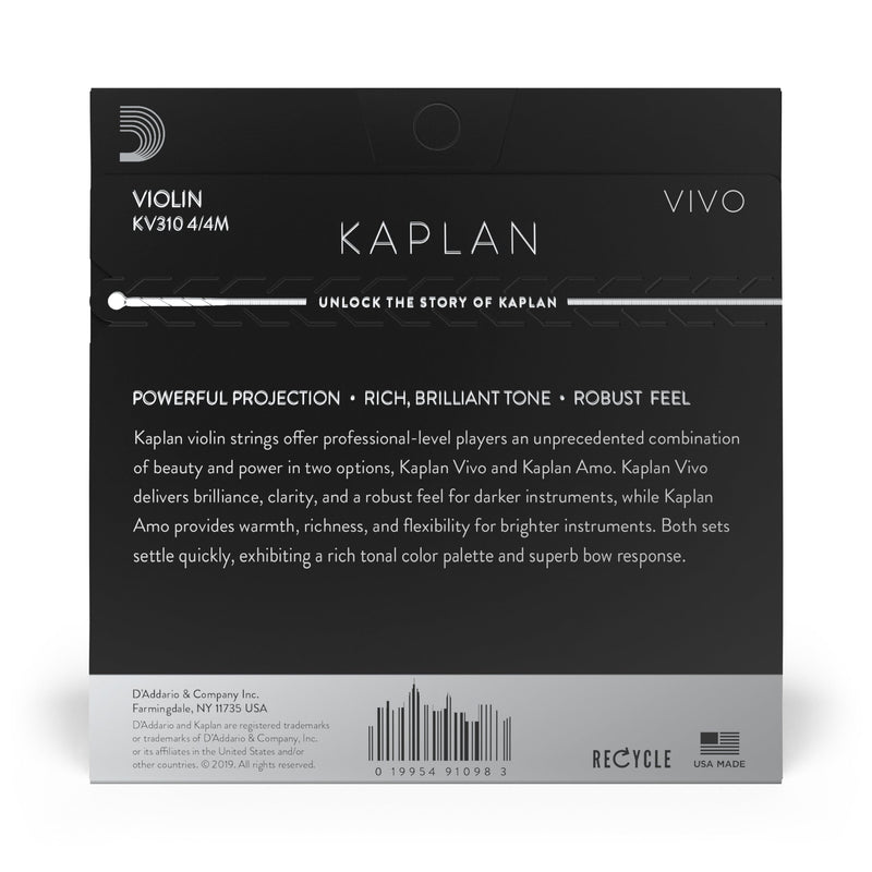 Daddario KV310 4/4M Kaplan Vivo 4/4 Violin String Set