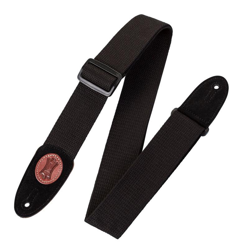 Levys 2" Cotton Black Guitar Strap