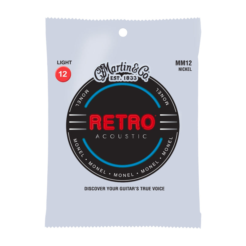 Martin MM12 Retro Acoustic Guitar Strings - Monel - .012-.054 Light