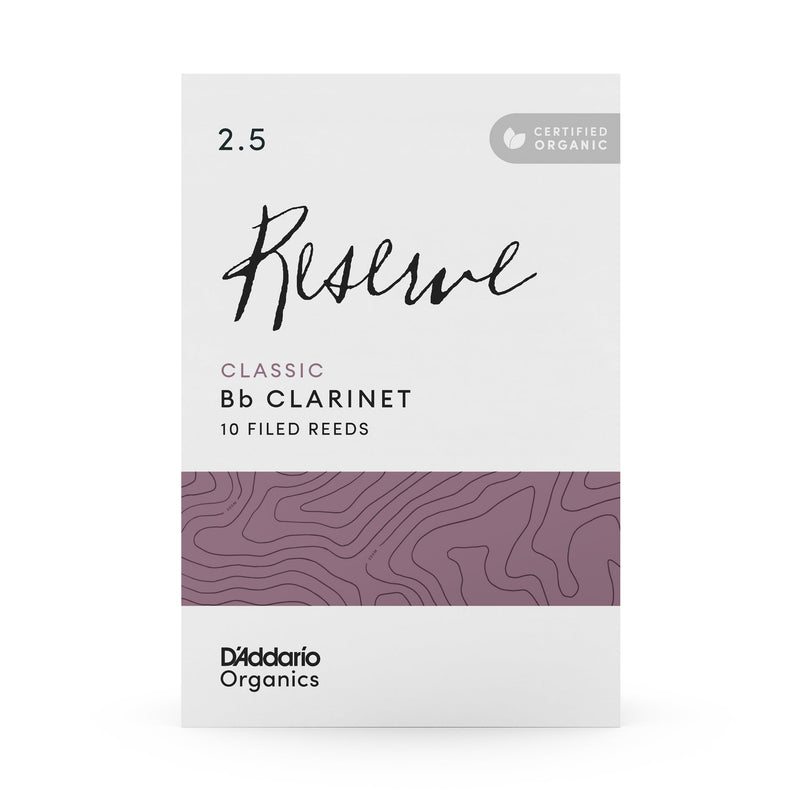 D'Addario Organic Reserve Classic Bb Clarinet 2.5 (Box of 10)