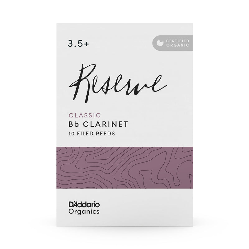 D'Addario ODCT10355 Organic Reserve Classic Bb Clarinet 3.5+ (Box of 10)