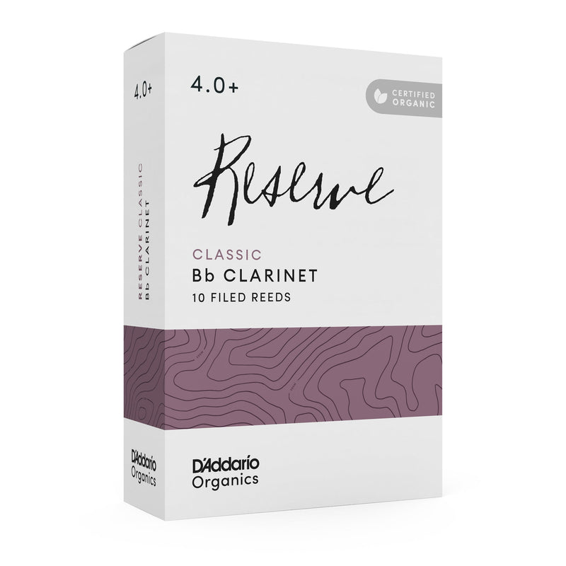 D'Addario Organic Reserve Classic Bb Clarinet 4.0+ (Box of 10)