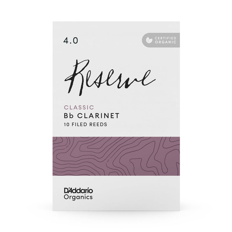 D'Addario ODCT1040 Organic Reserve Classic Bb Clarinet 4.0 (Box of 10)