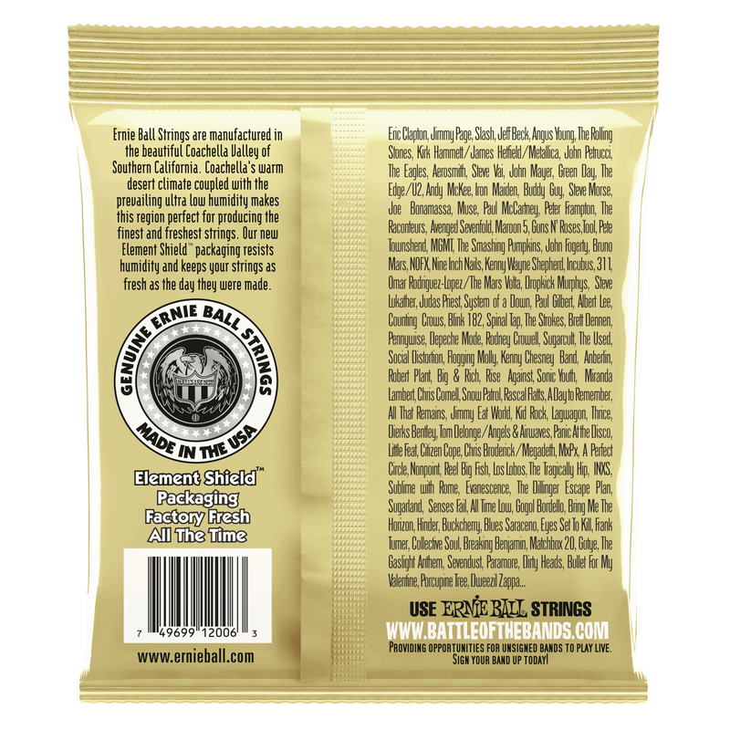 Ernie Ball Earthwood Extra Light 80/20 Bronze Acoustic Guitar Strings - 10-50 Gauge - Tarpley Music Company, Inc.