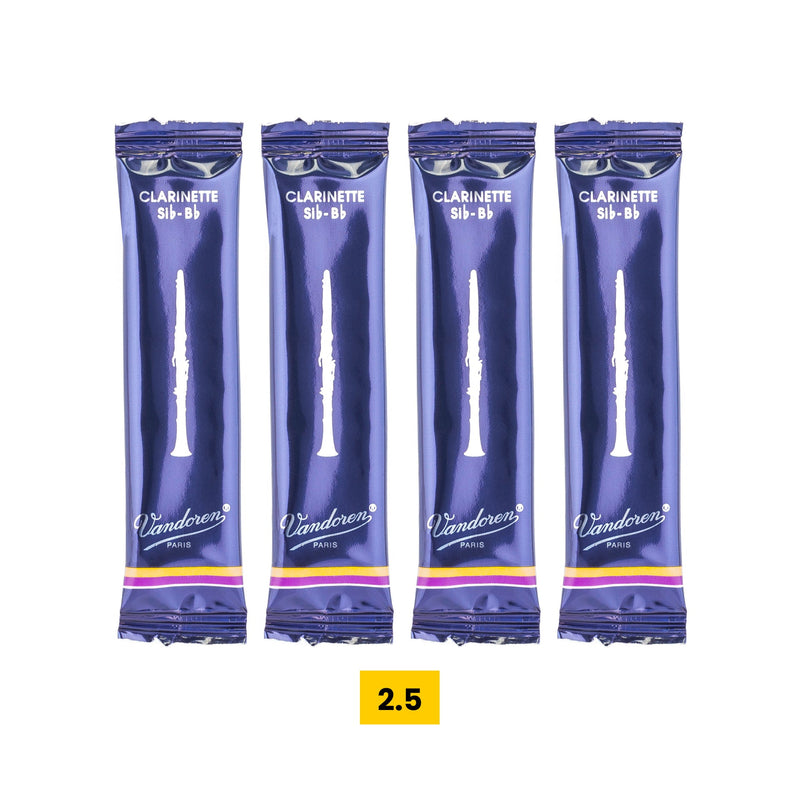 Reeds+ Clarinet Subscription - Vandoren CR1025 Traditional - Strength: 2.5 (4 Pack)