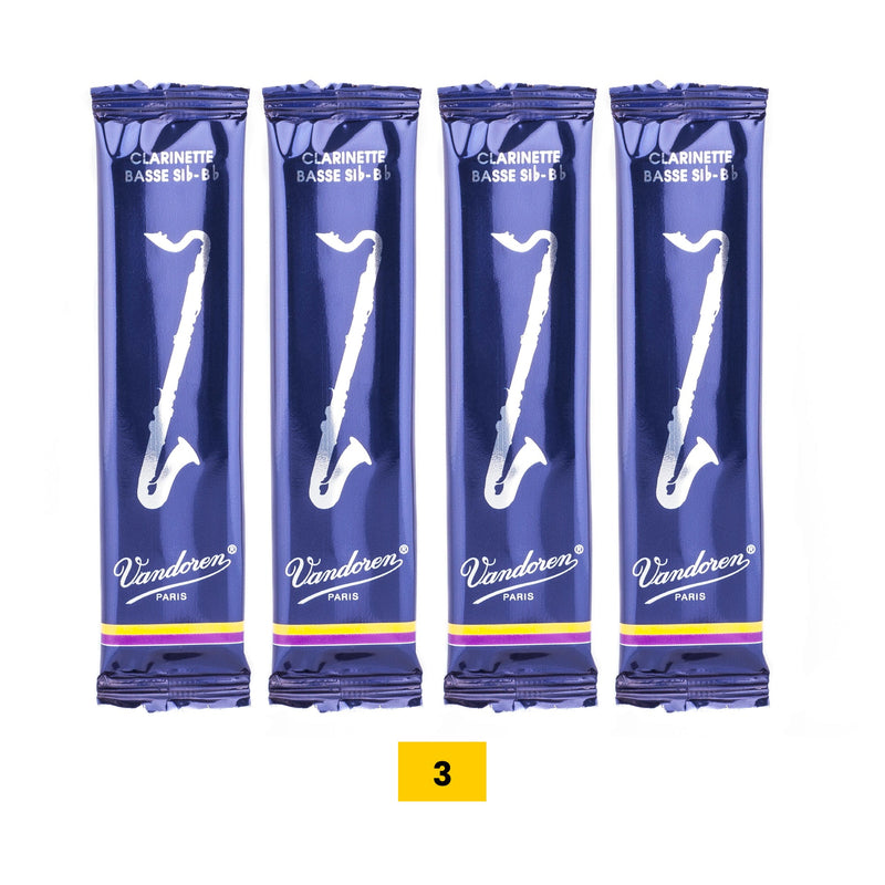 Reeds+ Bass Clarinet Subscription - Vandoren CR123 Traditional - Strength: 3 (4 Pack)