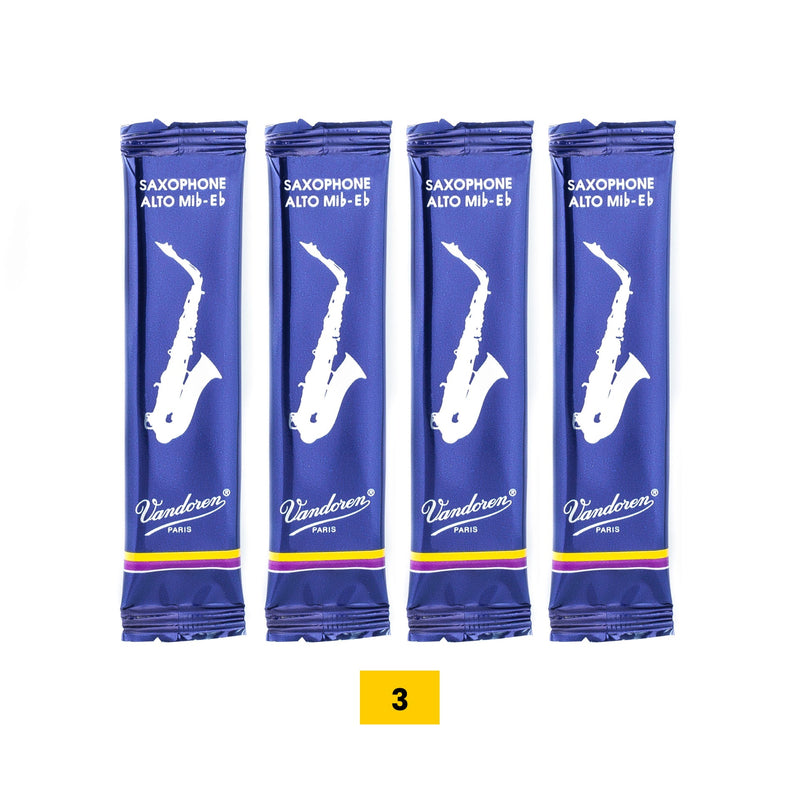 Reeds+ Alto Saxophone Subscription - Vandoren SR213 Traditional - Strength: 3 (4 Pack)