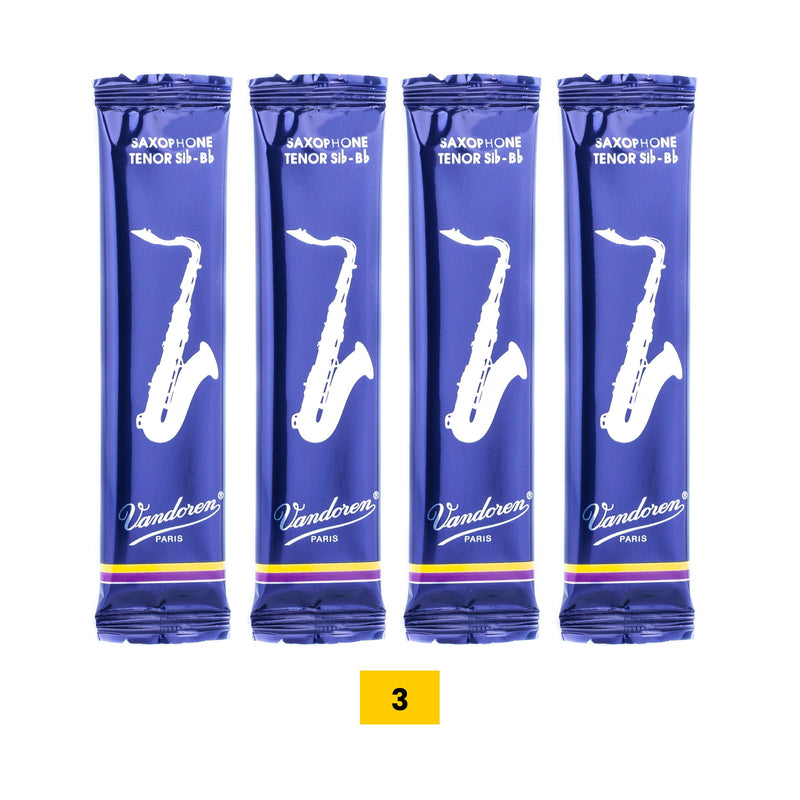 Reeds+ Tenor Saxophone Subscription - Vandoren SR223 Traditional - Strength: 3 (4 Pack)