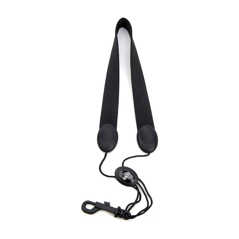 Rico SJA11 Soprano & Alto Saxophone Fabric Neck Strap - Black