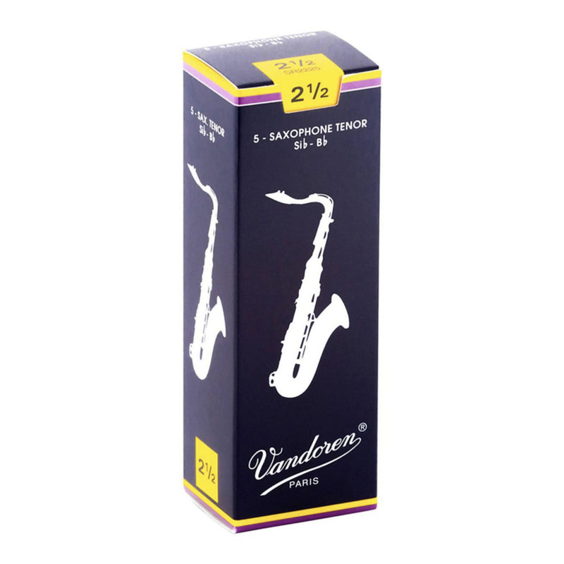 Vandoren SR2225 Traditional Tenor Saxophone Reed - Strength: 2.5 (5 Pack)