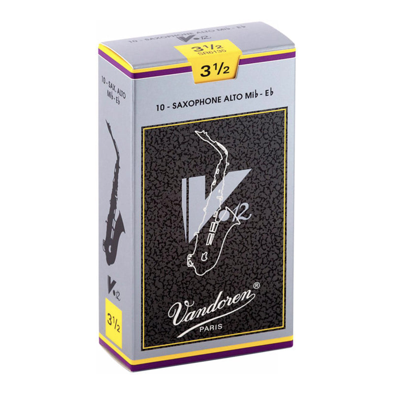 Vandoren SR6135 V12 Alto Saxophone Reed - Strength: 3.5 (10 Pack)