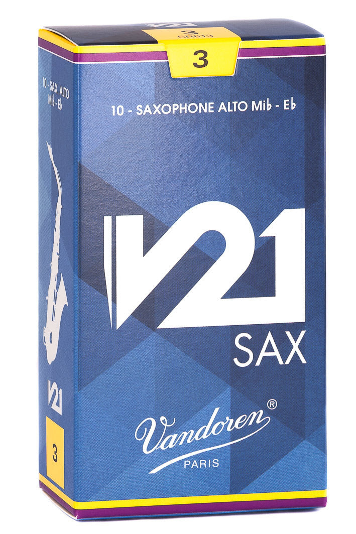 Vandoren SR813 V21 Alto Saxophone Reed - Strength: 3 (10 Pack)