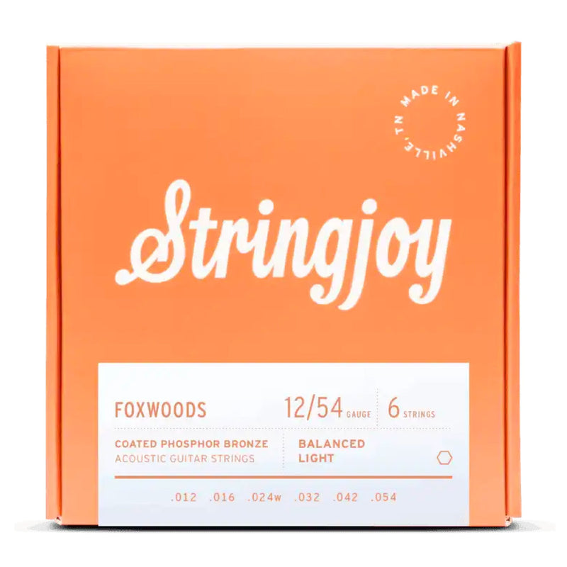 Stringjoy Foxwoods Acoustic Guitar Strings - Coated Phosphor Bronze - .012-.054 Light