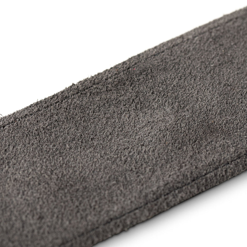 Taylor 2.5" Black Leather Guitar Strap - Black, Suede Back