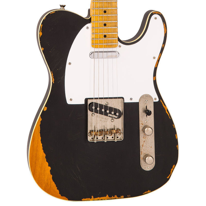 Vintage V59MRBK ICON Electric Guitar - Distressed Black