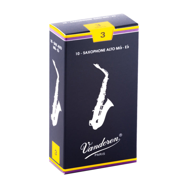 Vandoren SR213 Traditional Alto Saxophone Reed - Strength: 3 (10 Pack)