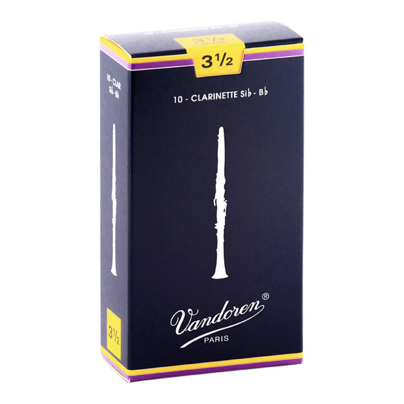Vandoren CR1035 Traditional Bb Clarinet Reed - Strength: 3.5 (10 Pack)