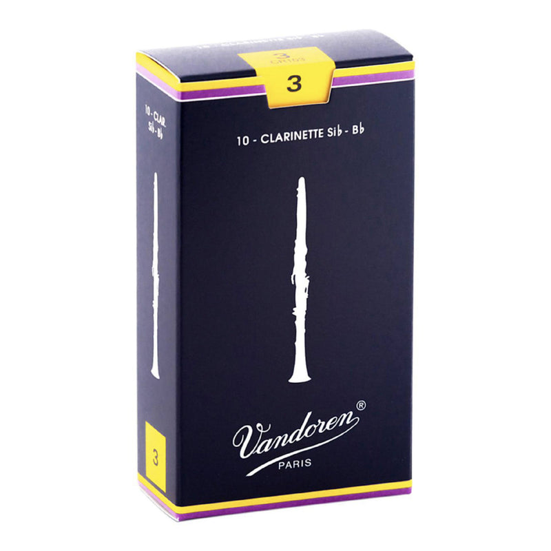Vandoren CR103 Traditional Bb Clarinet Reed - Strength: 3 (10 Pack)