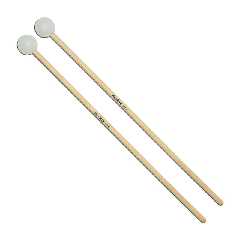 Vic Firth M14 American Custom Xylophone Mallets - Soft White Poly - Birch