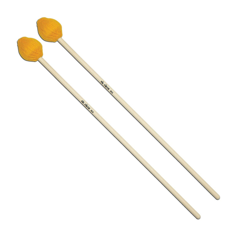 Vic Firth M3 American Custom Keyboard Mallets - Medium Yellow Yarn - Birch