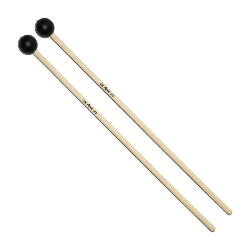 Vic Firth M5 American Custom Keyboard Mallets - Medium Black Rubber - Birch