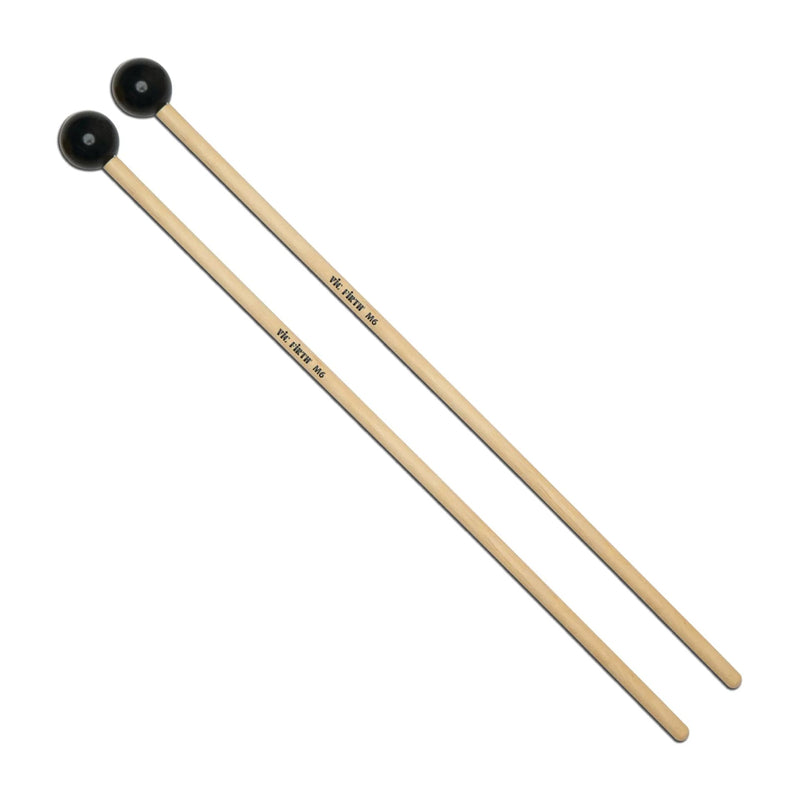 Vic Firth M6 American Custom Keyboard 1-Inch Mallets - Hard Black Phenolic - Birch