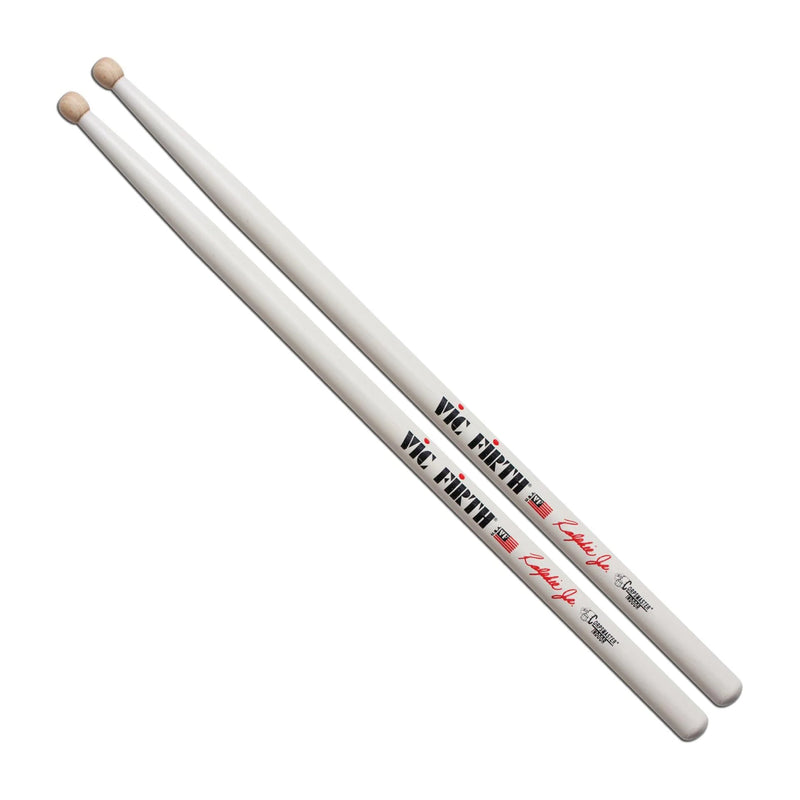 Vic Firth SRHJR Corpsmaster Signature Ralphie Jr. Drum Sticks - Wood Barrel Tip - Hickory