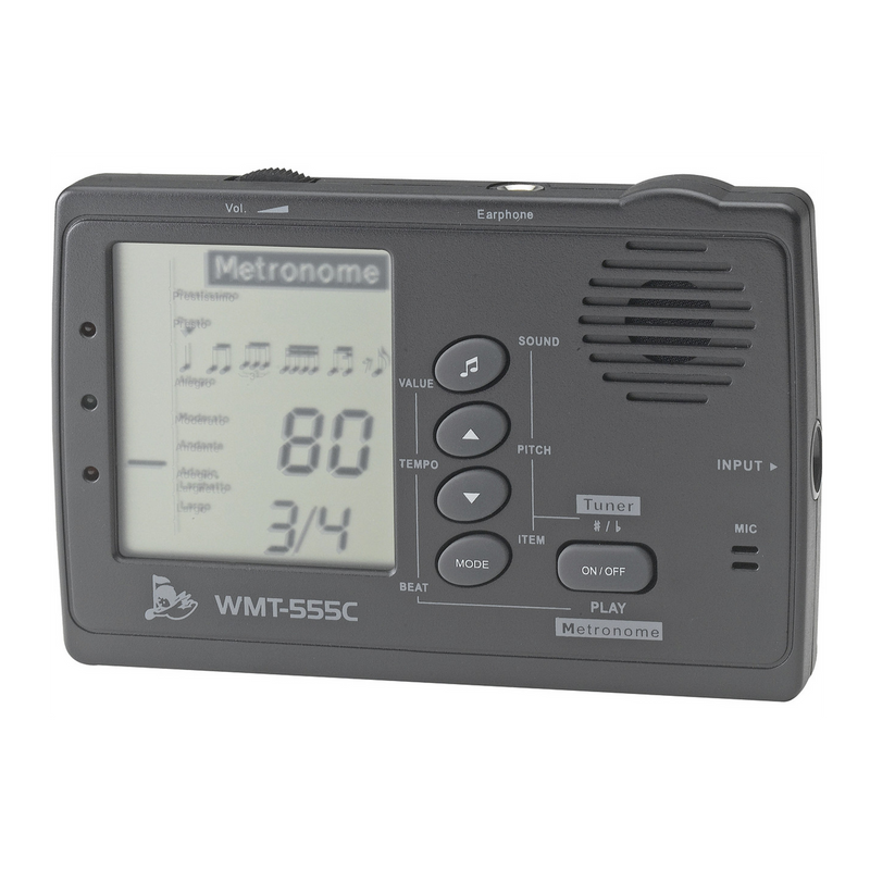 Cherub Tuner-Metronome 3in1 Combo - WMT555C