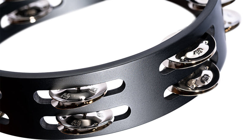 Meinl Compact Wood Series Tambourine - Black w/Silver Jingles
